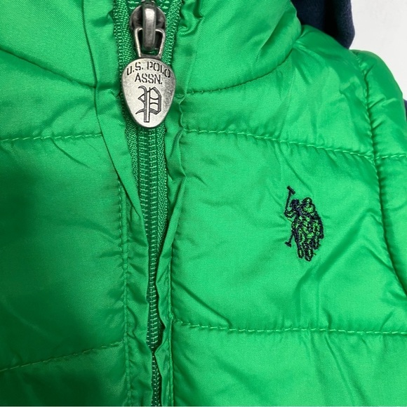 U.S. polo Assn sweatshirt vest combo green and navy blue size 18 mo - Picture 2 of 4